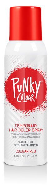 Punky Colour Cougar Red Temporary Hair Spray – A vibrant red temporary hair color spray that washes out in one shampoo.