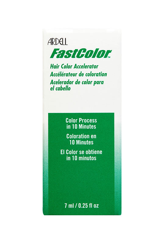 Ardell FastColor Accelerator front view – A boxed hair color accelerator that speeds up the color processing time to 10 minutes.