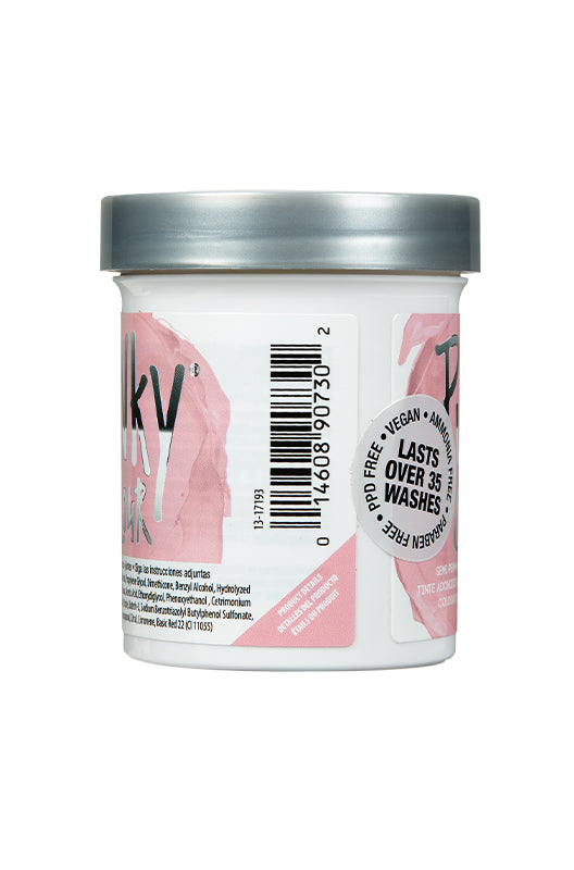 Punky Colour Cotton Candy Hair Dye Side View – Vegan, ammonia-free soft pink hair dye with conditioning benefits, lasts over 35 washes.