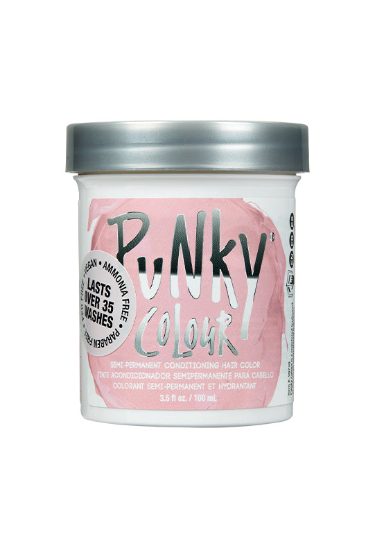 Punky Colour Cotton Candy Pink Hair Dye Jar – Soft pastel pink semi-permanent hair dye, vegan and ammonia-free, lasting over 35 washes.