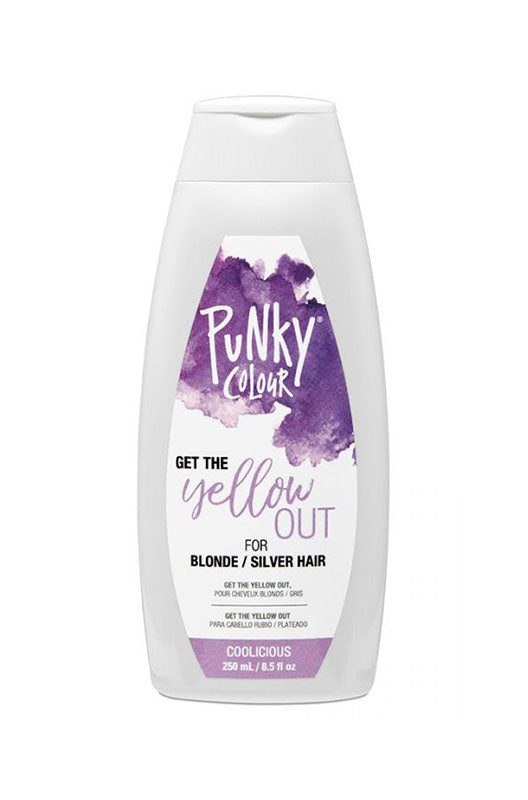 Punky Colour Coolicious Shampoo - A toning shampoo for blonde and silver hair, removing yellow hues while hydrating with quinoa and saw palmetto.