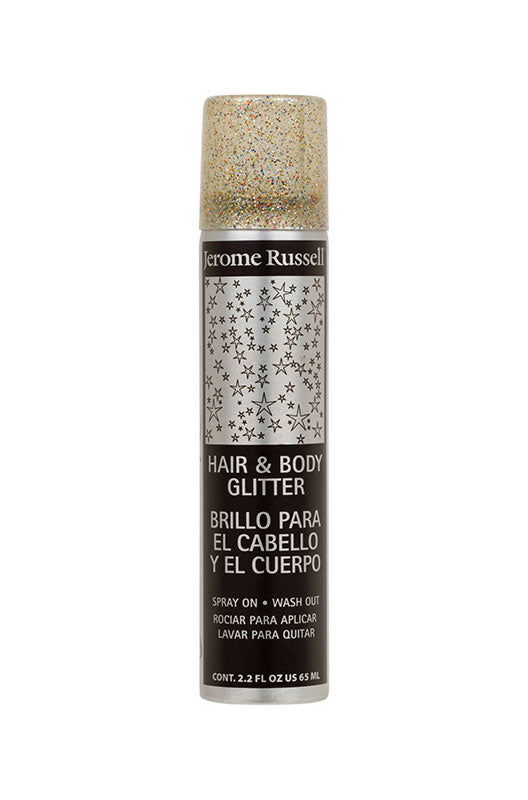 Jerome Russell Hair & Body Glitter – A shimmering multi-color spray for hair and body, adding sparkle to any look with an easy wash-out formula.