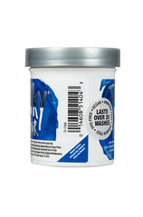 Punky Colour Atlantic Blue Hair Dye Back Label - Back view of Punky Colour Atlantic Blue hair dye jar with product details and barcode.