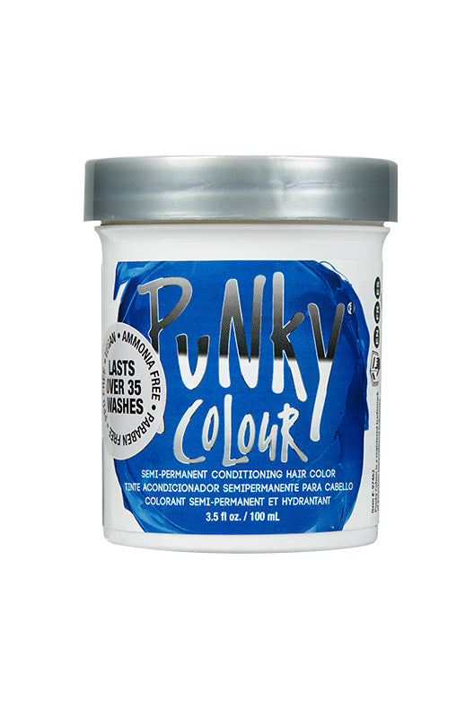 Punky Colour Atlantic Blue Semi-Permanent Hair Dye - Vegan, ammonia-free, long-lasting hair dye in Atlantic Blue shade.