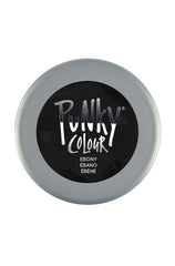 Punky Colour Ebony Black Hair Dye Lid View – Compact container with rich black semi-permanent hair dye.