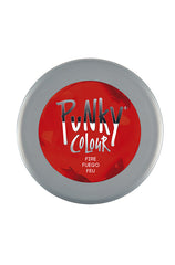 Punky Colour Fire Red Hair Dye Top View – Vibrant red semi-permanent hair color, conditioning formula, lasts 35+ washes.