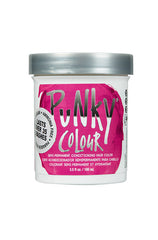 Punky Colour Flamingo Pink semi-permanent hair dye jar, offering a bold, long-lasting pink shade that lasts over 35 washes.