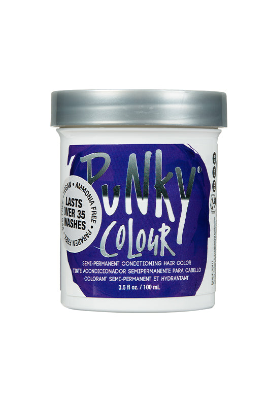 Punky Colour Violet hair dye jar – Semi-permanent conditioning hair color in turquoise, lasting over 35 washes.