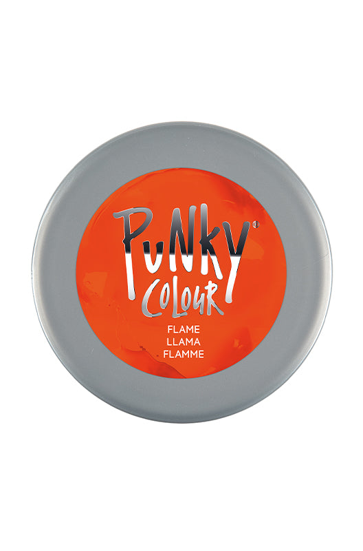 Punky Colour Flame Orange Hair Dye Top View – Conditioning orange hair dye, intense pigmentation, lasts over 35 washes.