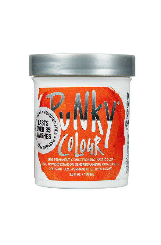 Punky Colour Flame Orange Semi-Permanent Hair Dye – Bold orange conditioning hair color, lasts over 35 washes, vegan & ammonia-free.