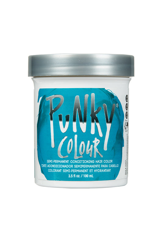 Punky Colour Turquoise hair dye jar – Semi-permanent conditioning hair color in turquoise, lasting over 35 washes.