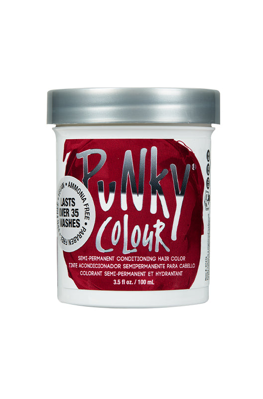 Punky Colour Red Wine hair dye jar – A semi-permanent conditioning hair color for deep red wine tones, long-lasting and bold.