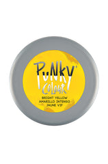 Punky Colour Bright Yellow Lid – The top view of Punky Colour Bright Yellow semi-permanent hair dye container, labeled in three languages.