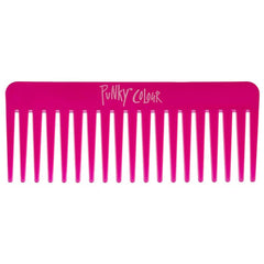 Pink Punky Colour Wide-Tooth Comb with brand logo, ideal for gentle hair detangling.