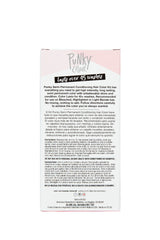 Back of Punky Colour Semi Permanent Hair Color Kit Cotton Candy box with instructions, ingredients, & product warnings