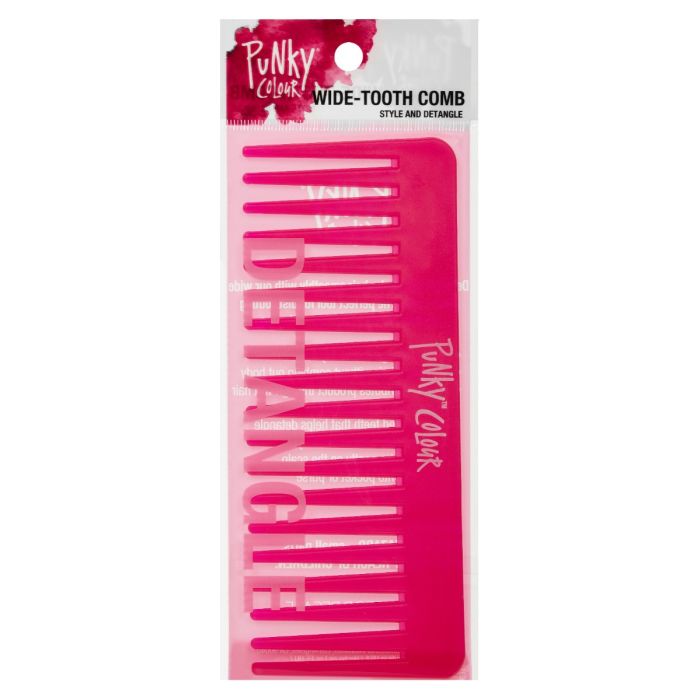 Punky Colour Wide-Tooth Comb in packaging, designed for detangling and styling hair.