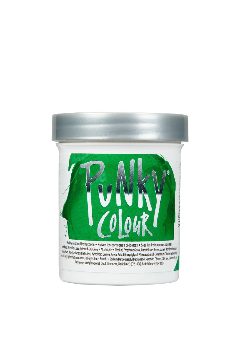 Punky Colour Apple Green Hair Dye – Vibrant green semi-permanent conditioning hair color in a jar. Long-lasting & ammonia-free.