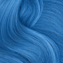 Punky Colour Bengal Blue Hair Swatch – A close-up of silky, vibrant Bengal Blue-colored hair for a realistic color reference.