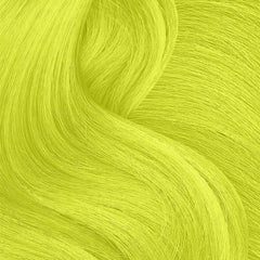 Punky Colour Leopard Yellow Hair Swatch – A close-up of silky, vibrant yellow-colored hair for a realistic color reference.