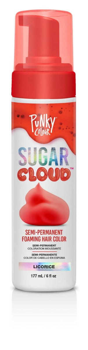 Front view of sugar cloud licorice bottle