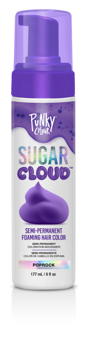 Front view of Sugar Cloud Poprock Semi Permanent Foam Color spray can
