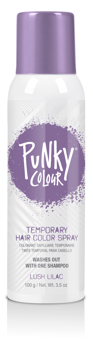 Punky Colour Lush Lilac Temporary Hair Spray – A lilac temporary hair color spray that washes out in one shampoo.