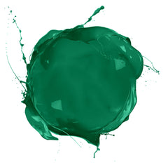 Green Paint Splash Effect – Bold splash of rich green paint, representing vibrant and long-lasting hair color.