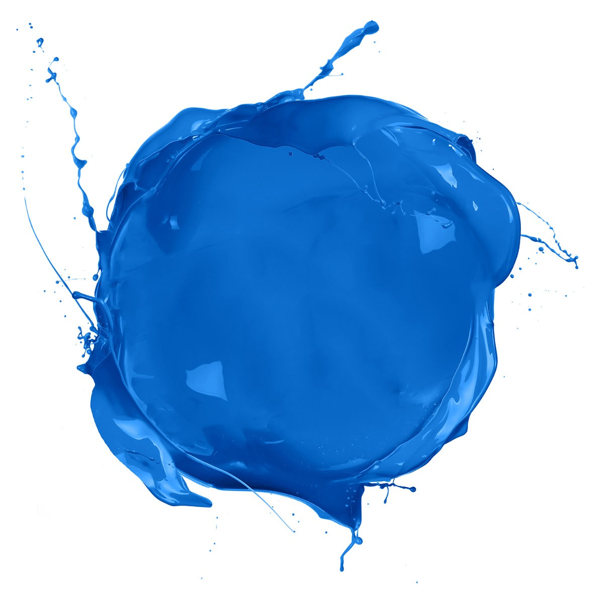 Blue Hair Dye Splash Effect - A splash of intense Atlantic Blue hair dye showcasing its rich and vibrant pigmentation.