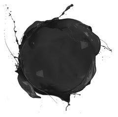 Black Hair Dye Splash Effect – Artistic splash of black hair dye, bold and highly pigmented.
