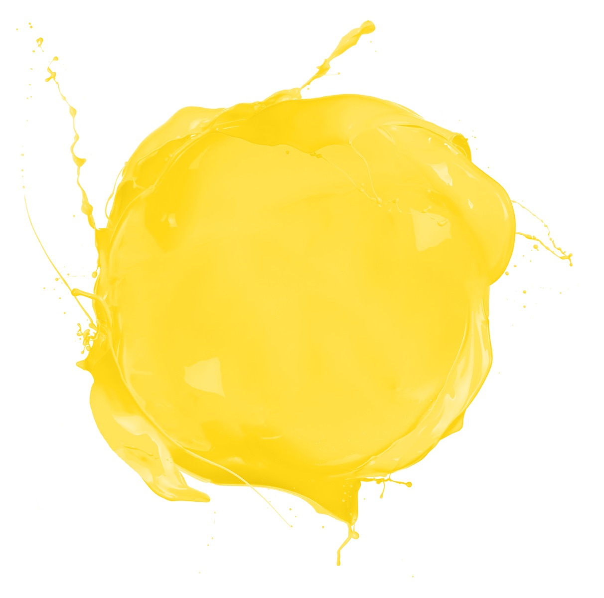 Yellow Hair Dye Splash – A dynamic splash of Punky Colour bright yellow hair dye, showcasing its vibrant and intense pigment.