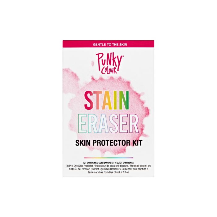 Punky Colour Stain Eraser Skin Protector Kit - Pre-dye and post-dye stain remover for gentle skin protection.